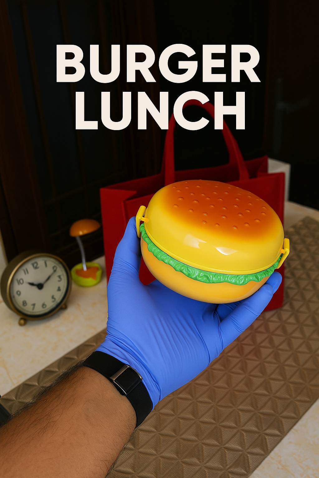 Burger Shape School Tiffin Box for Boys & Girls