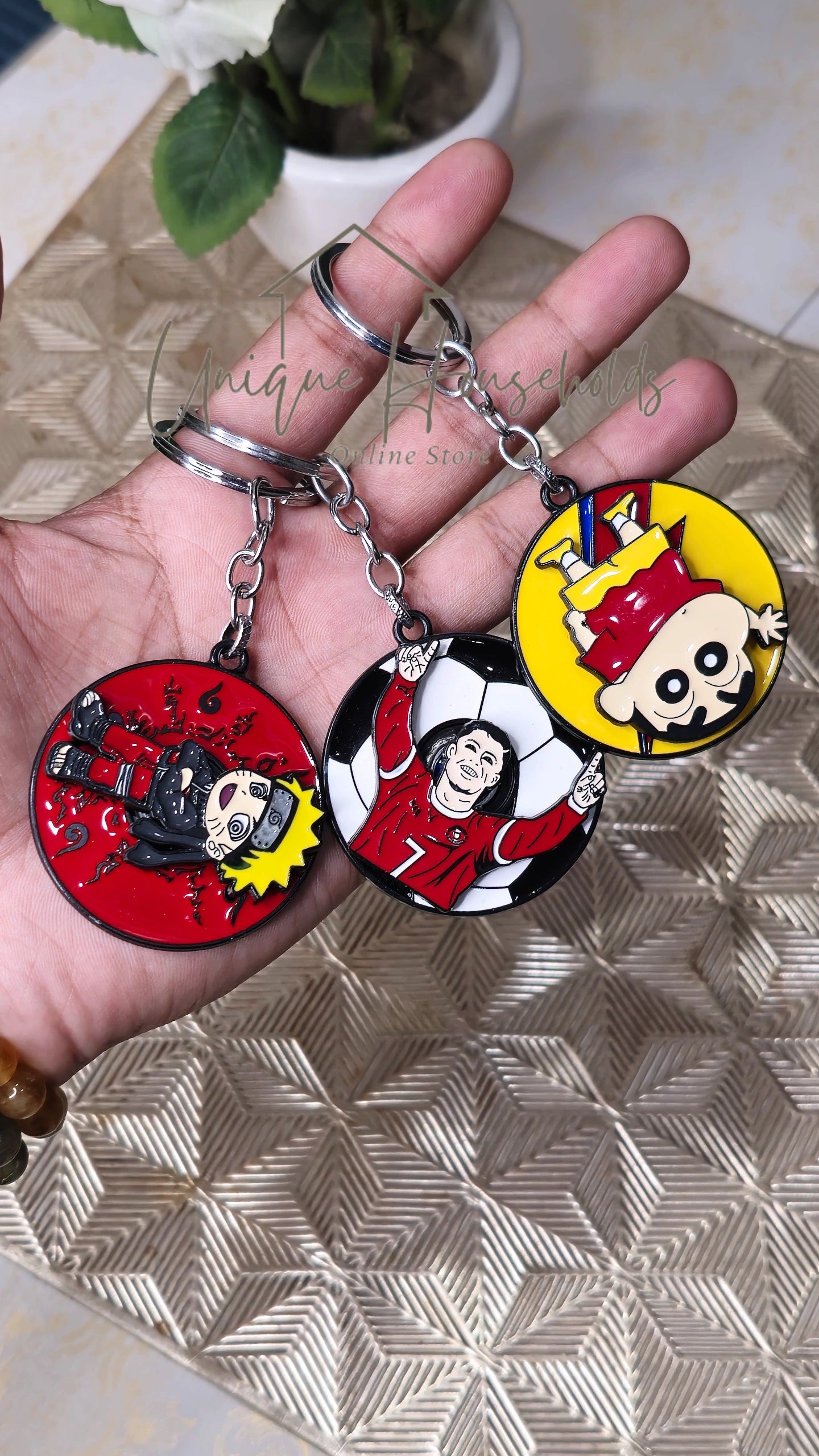 Anime & Football Character Keychain Set (3pcs)