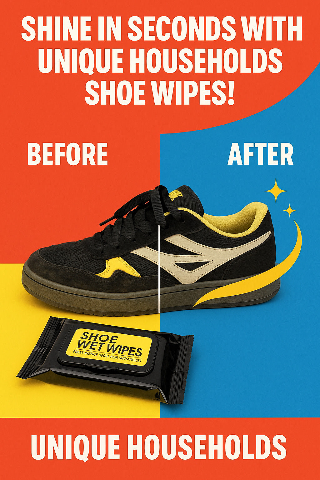 Unique Natural Sneaker & Shoe Cleaner Wipes