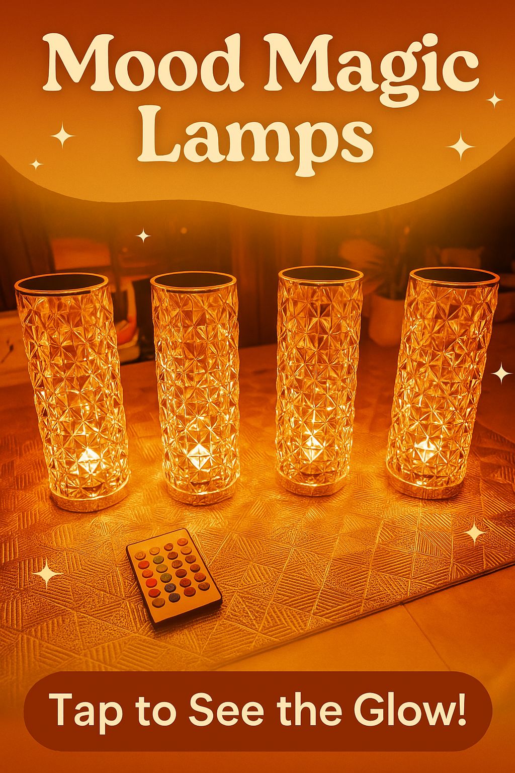 Crystal Touch LED Lamp with Remote Control – Perfect Gift Option