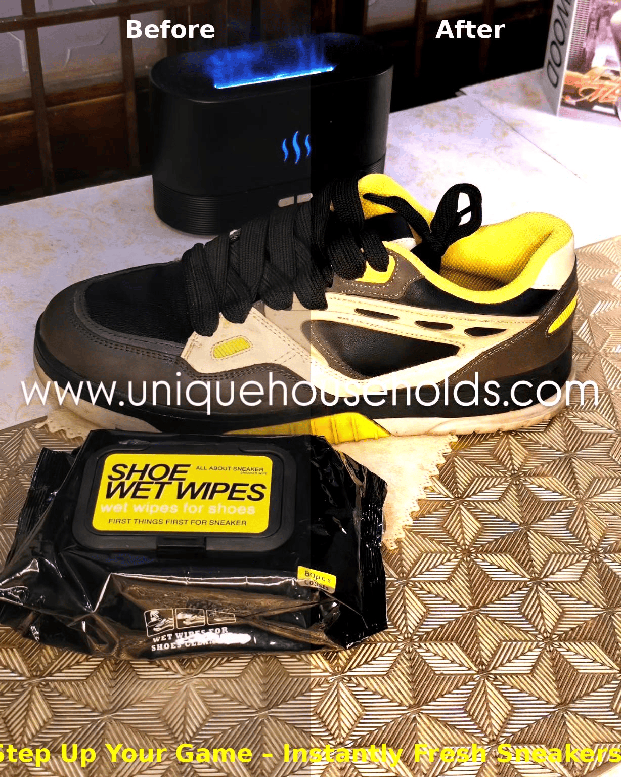 Unique Natural Sneaker & Shoe Cleaner Wipes